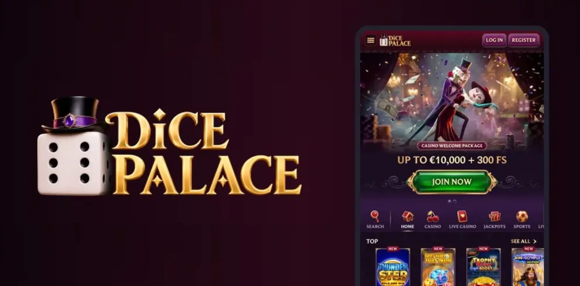 DicePalace Casino App Screenshot